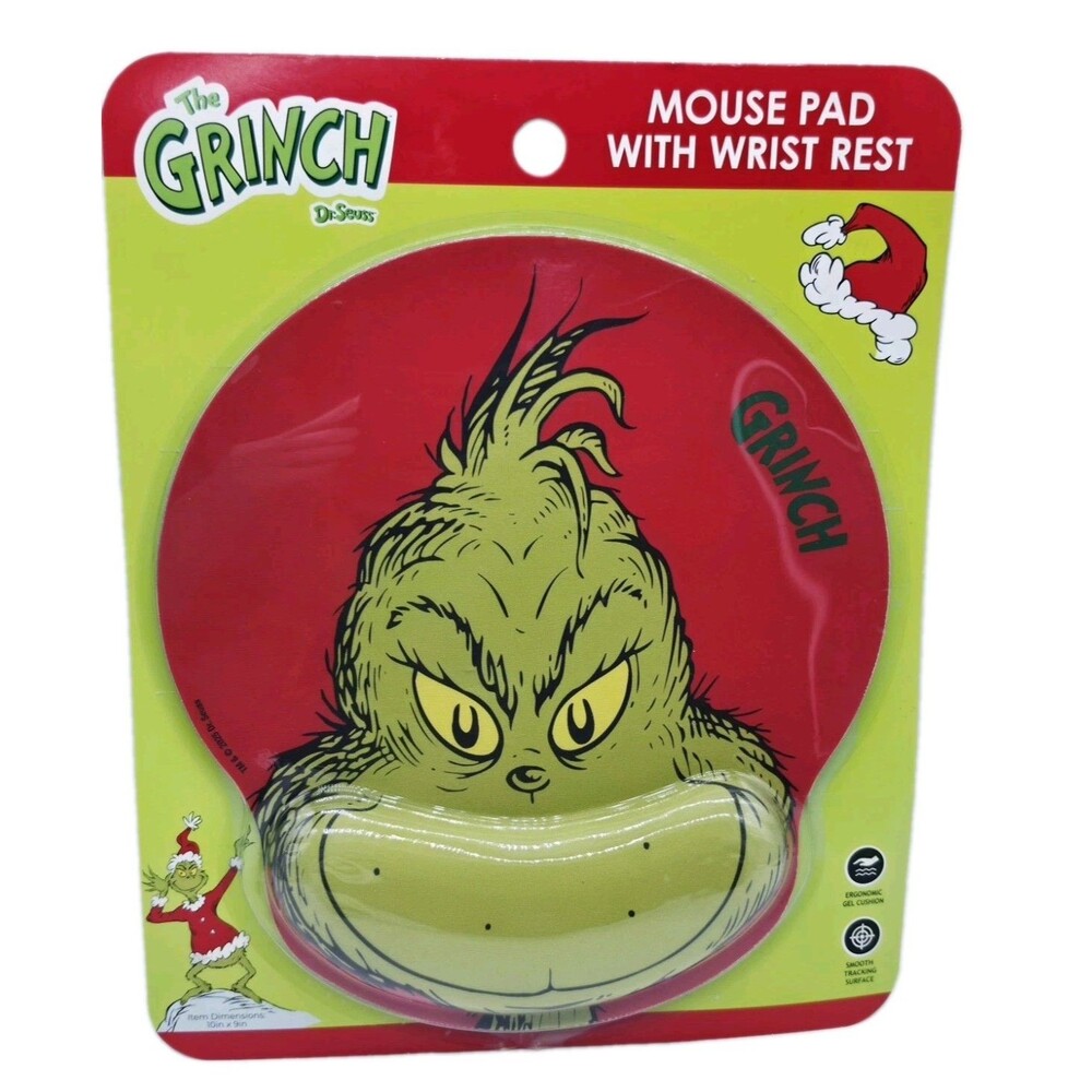 Dr Seuss The Grinch Mouse Pad Wrist Rest Non-Slip Home Office  Gift  Fast Ship